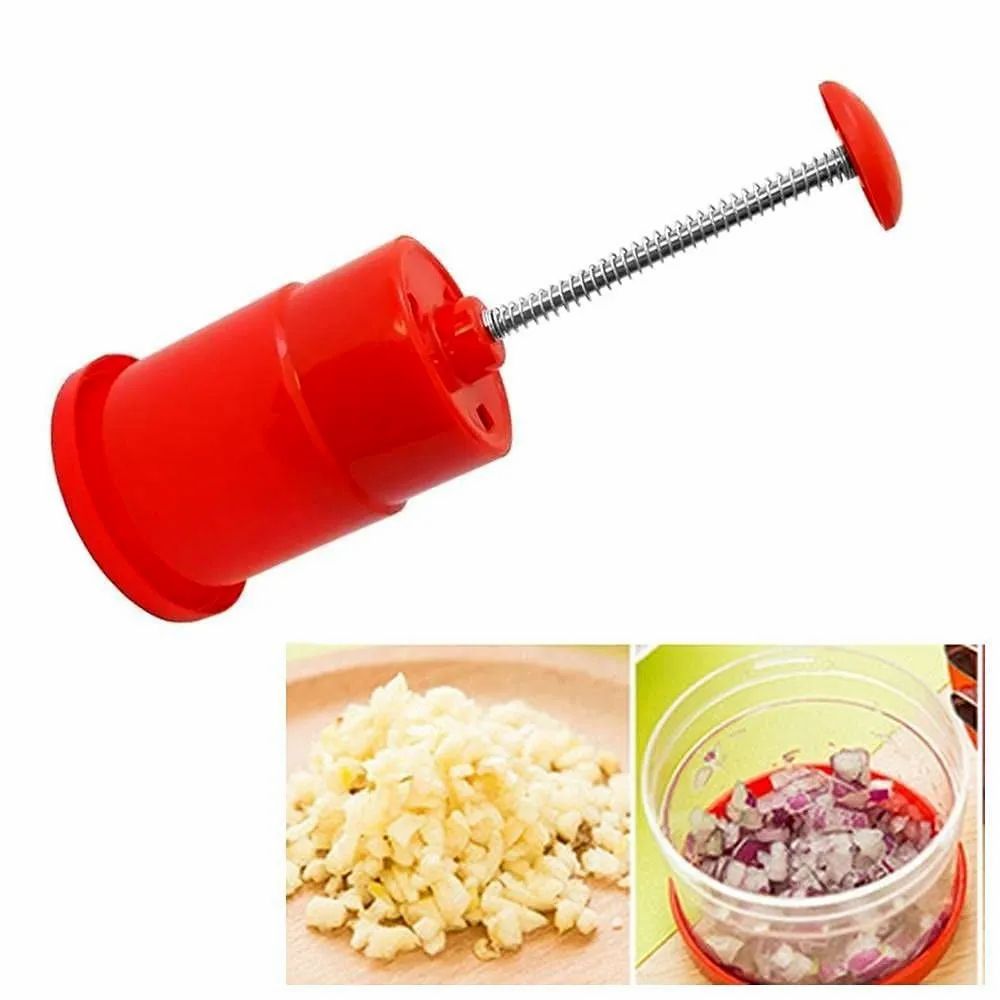 CredibleMar Stainless Steel Hand Press Onion Vegetable Cutting Chopper