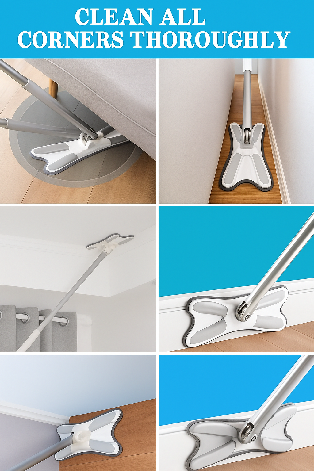 X-Shape Microfiber Dry Mop