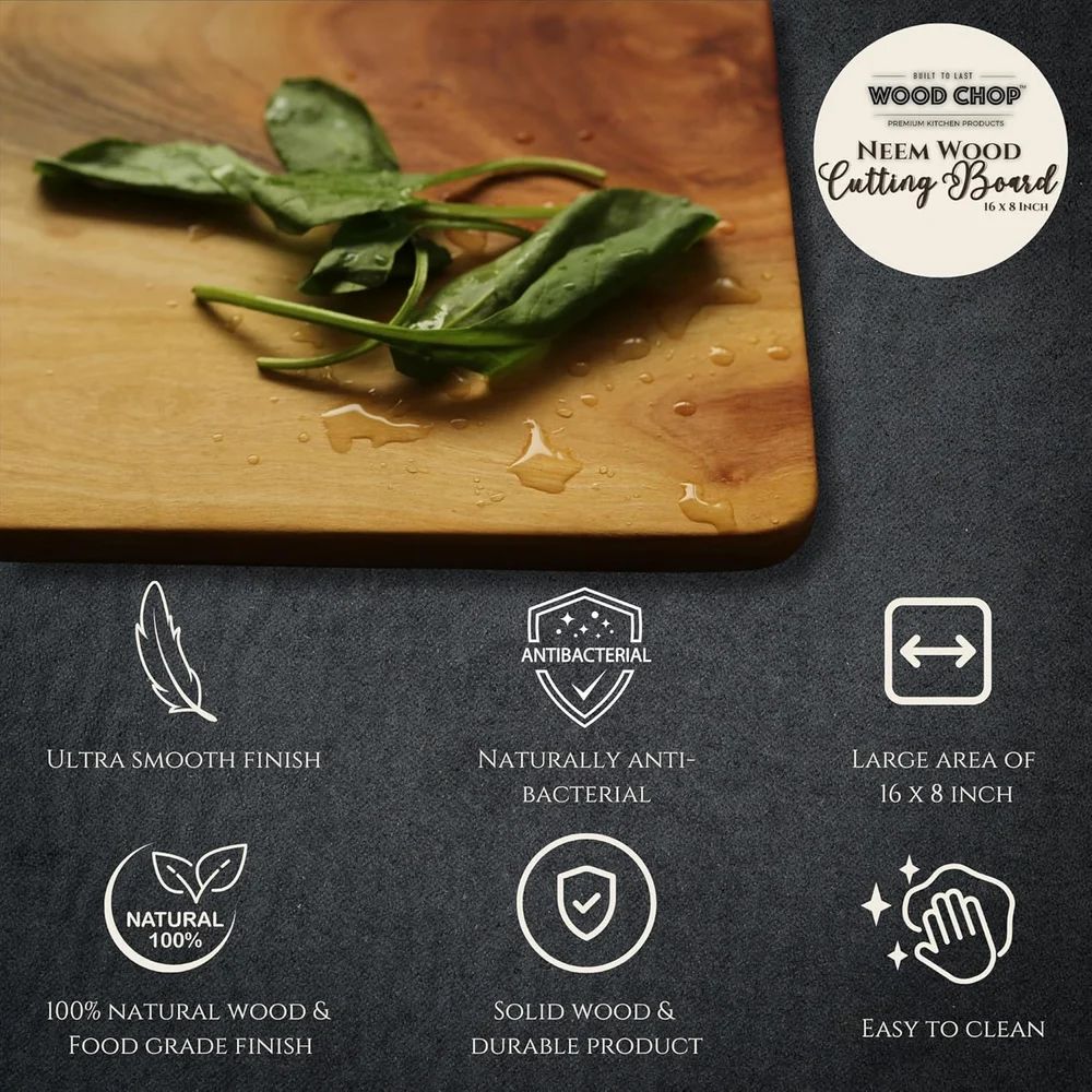 KALPAVRIKSHA Wooden Vegetable Chopping Board, For Kitchen, Size: 24x34 cm