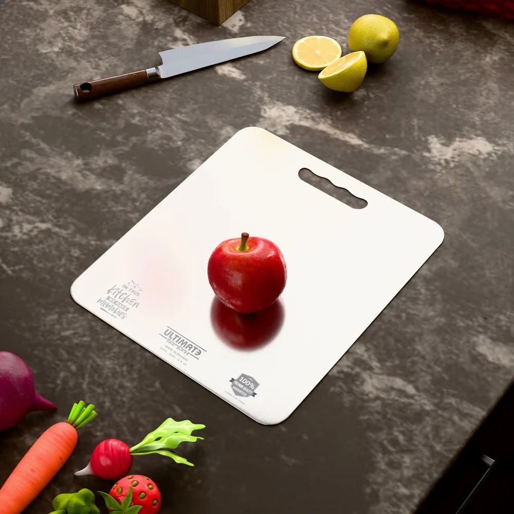 Plastic Stainless Steel Chopping Board , 24 x 34 cm