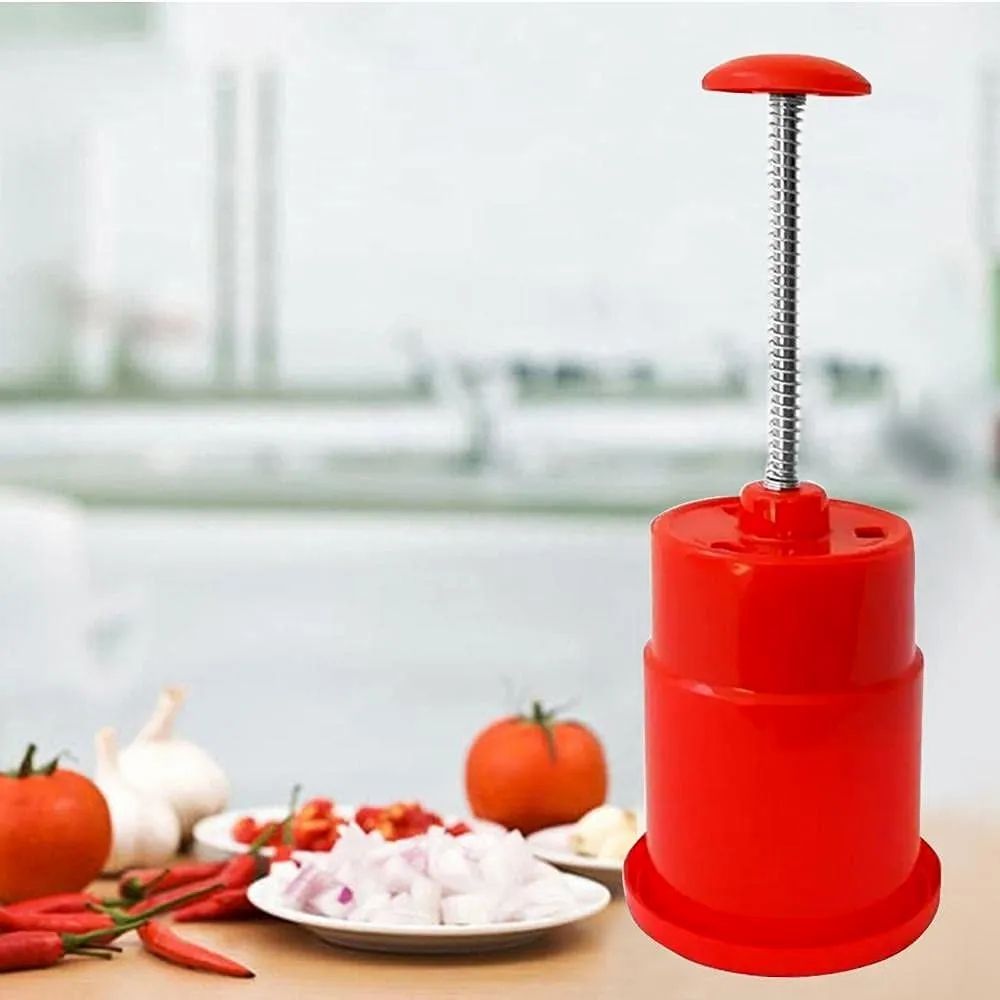 CredibleMar Stainless Steel Hand Press Onion Vegetable Cutting Chopper